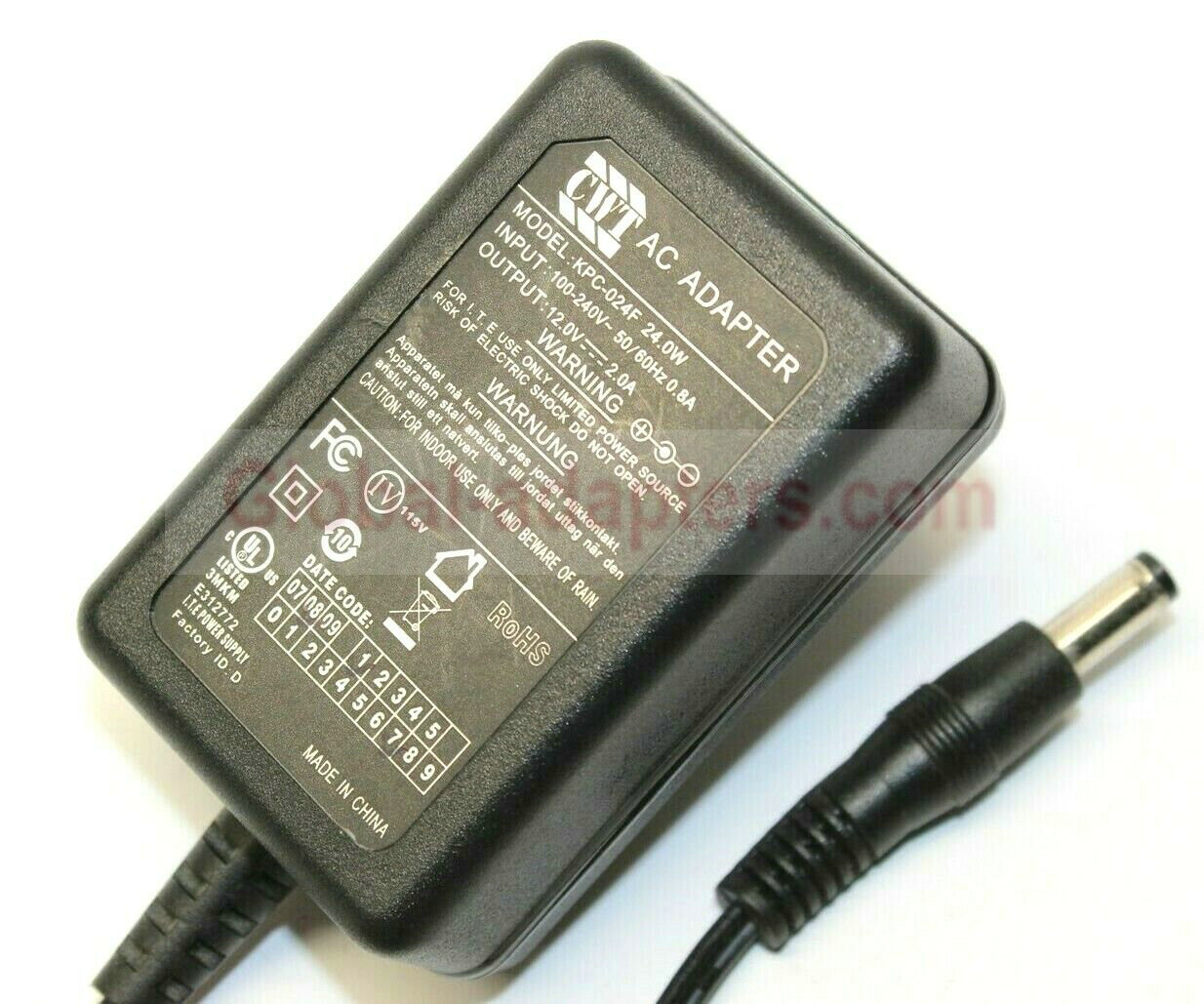 New 12V 2A CWT KPC-024F Power Supply Ac Adapter